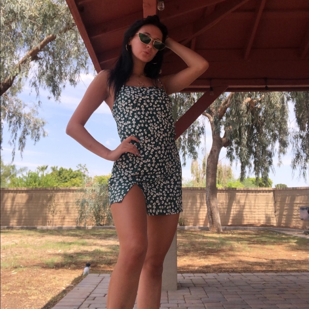 Cute green floral dress